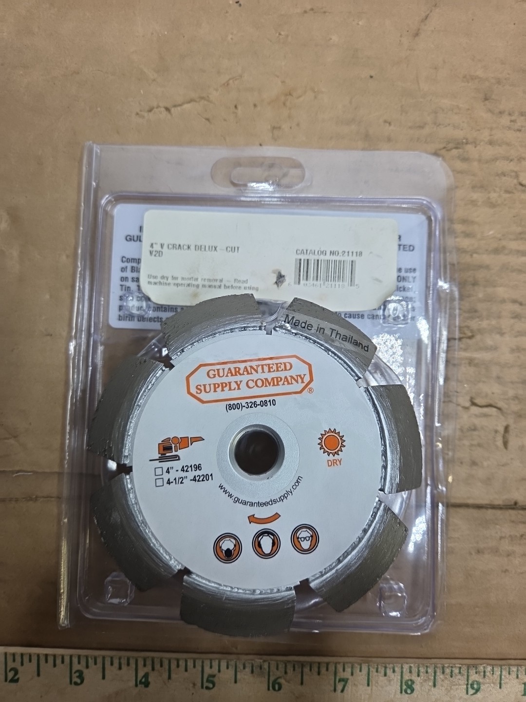 21118 Core Cut 4-Inch Deluxe Cut Crack Chasing Diamond V-Blade