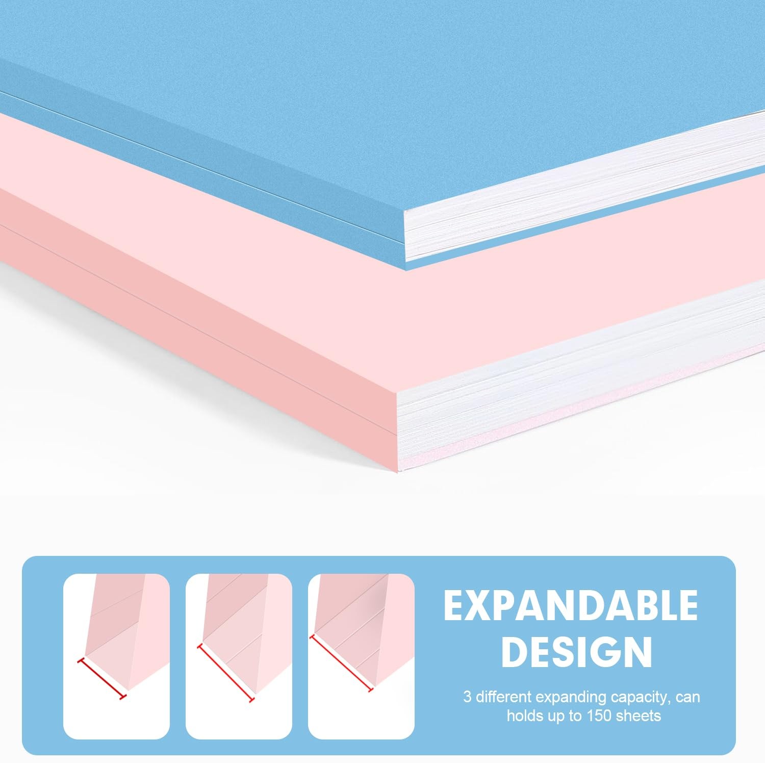 File Folder, 250 Pack Colored File Folders, 1/3 Cut Tab File Folder Letter Si...