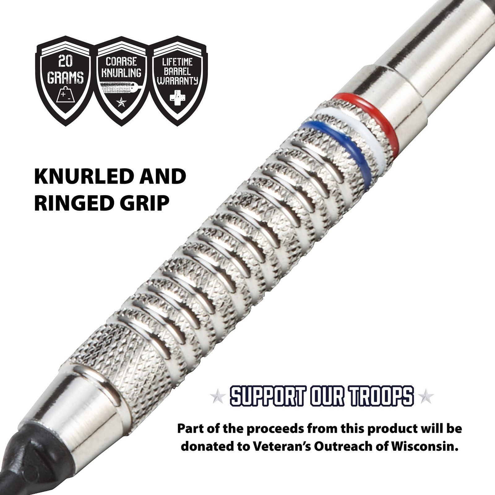 Fat Cat Support Our Troops Soft Tip Darts 20 Grams Red, White, Blue