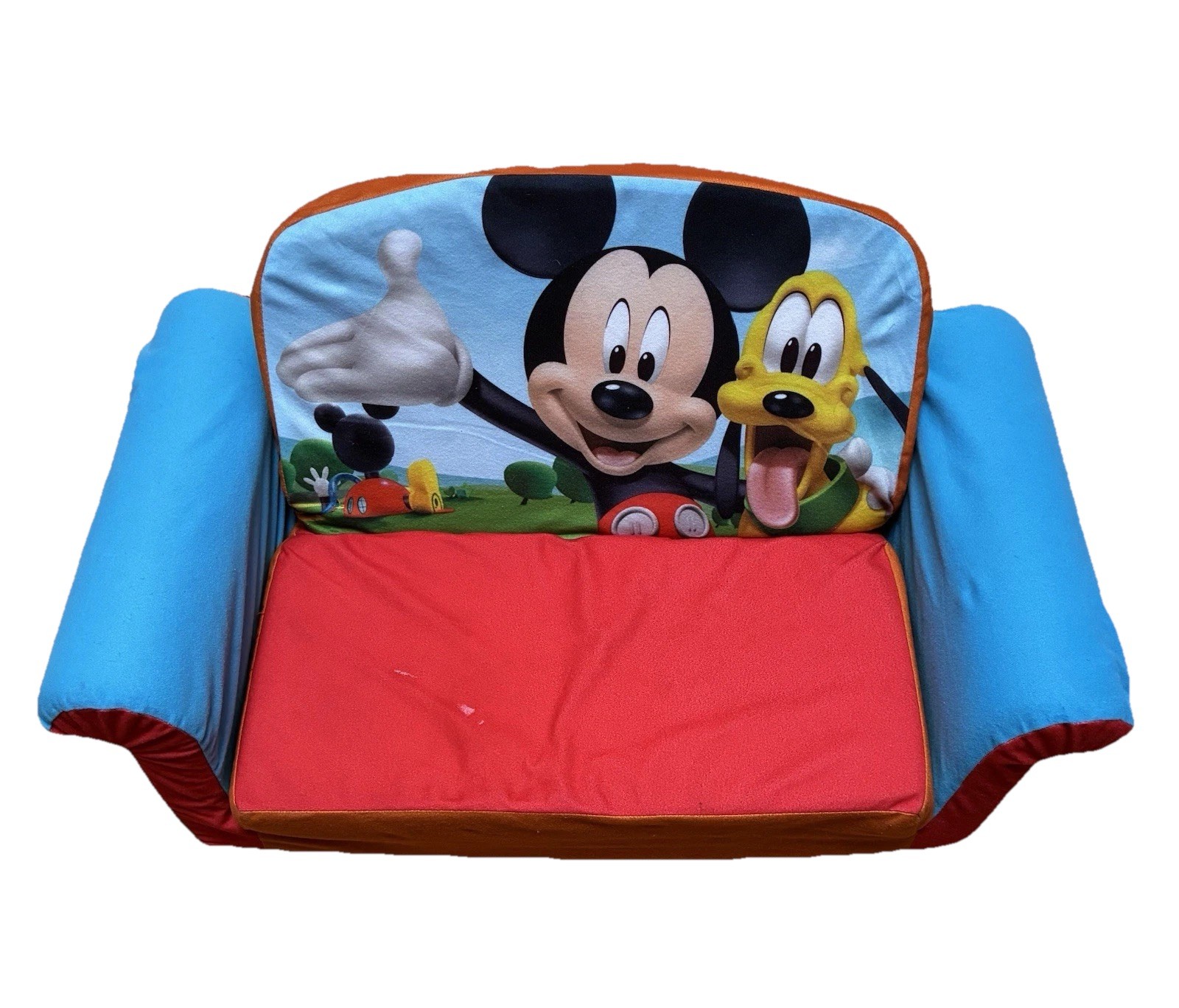 Disney Marshmallow Couch Mickey Mouse & Friend Sofa Bed Nap Time Chair Pre-Owned