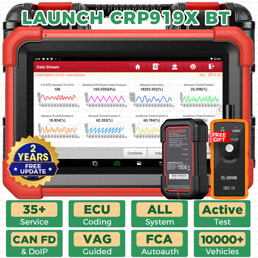 2025 LAUNCH X431 CRP919X PRO Bidirectional Car Diagnostic Scanner Key Coding BT