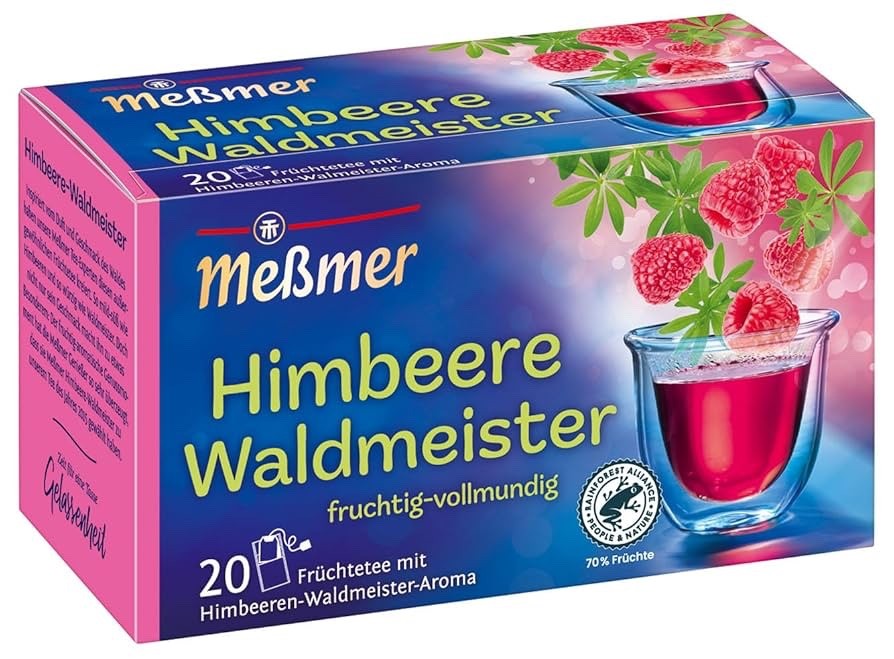 MESSMER tea Raspberry & Woodruff  1 box/ 20 tea bags Made in Germany FREE SHIP