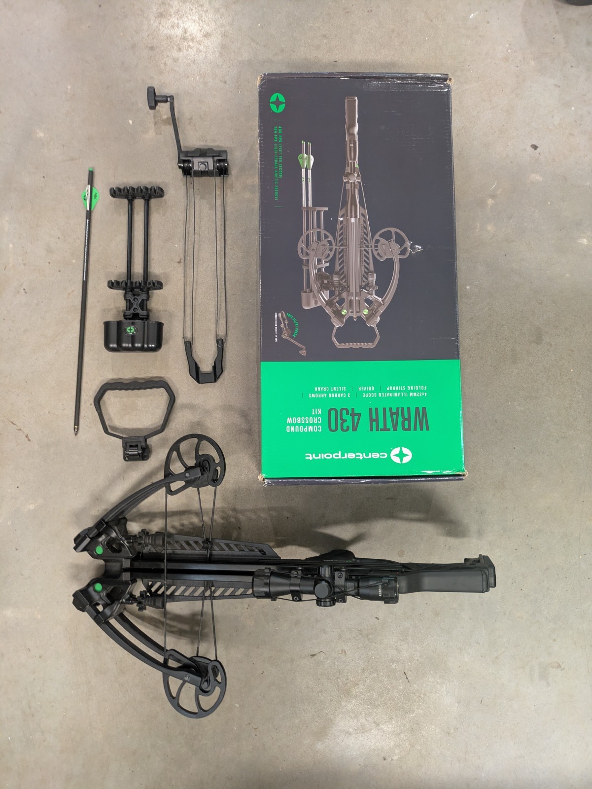 CenterPoint Wrath 430 Compound SC package Crossbow 430 FPS
