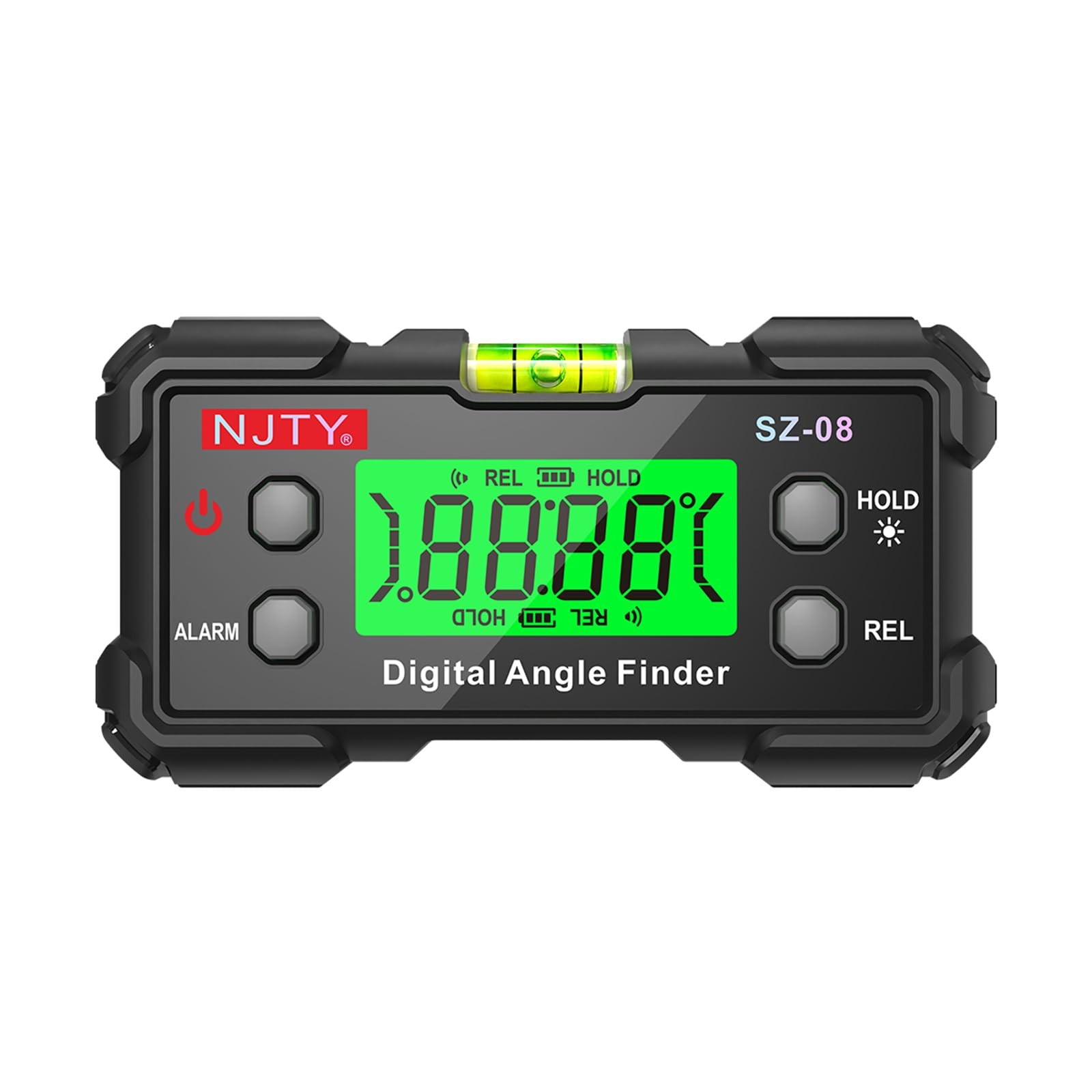 NJTY Digital Inclinometer Magnetic Angle Finder Backlit Display ±0.3° Accuracy