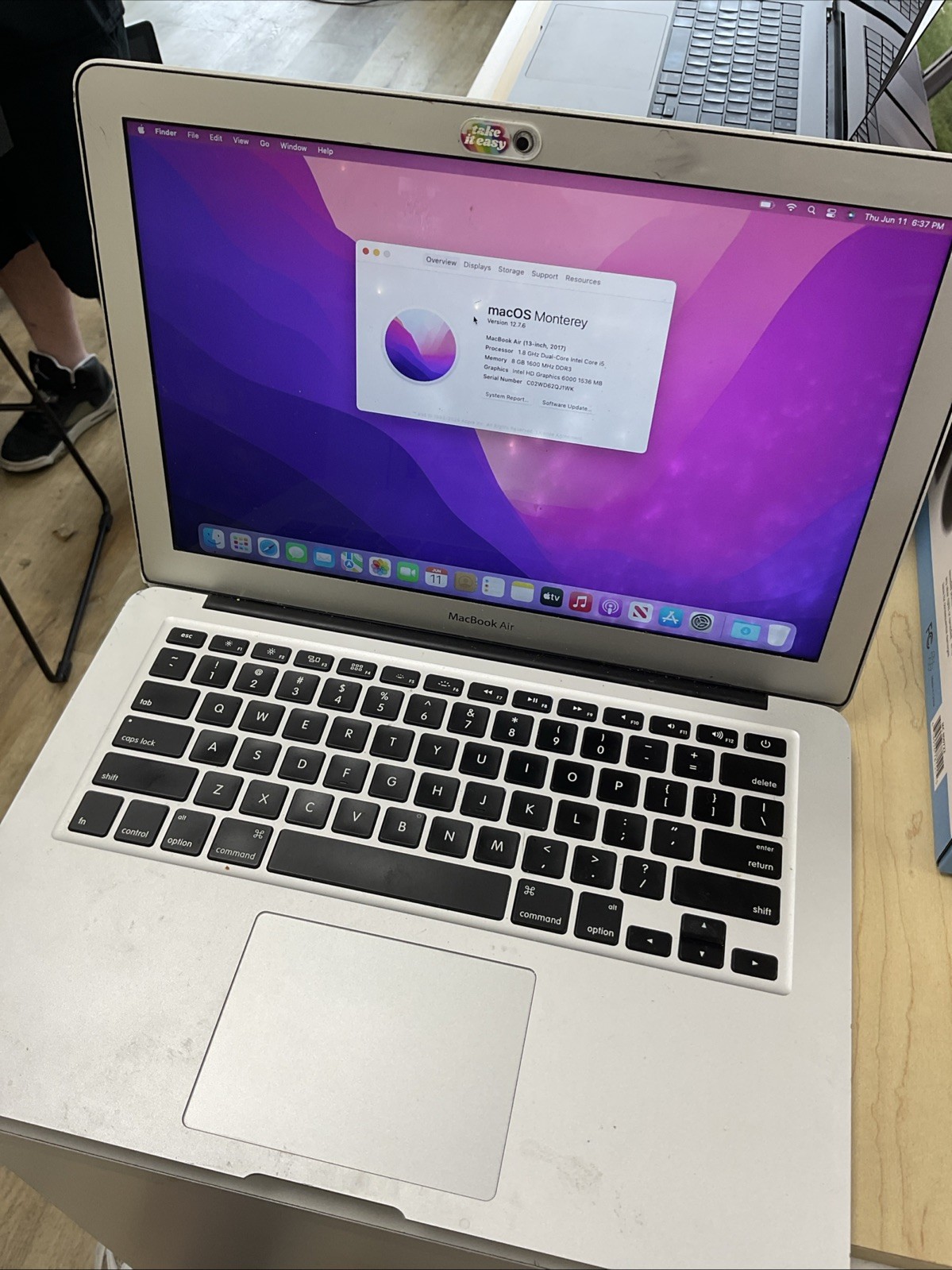 MacBook Air 13” 2017 Air D Grade I5 8GB 128GB SSD