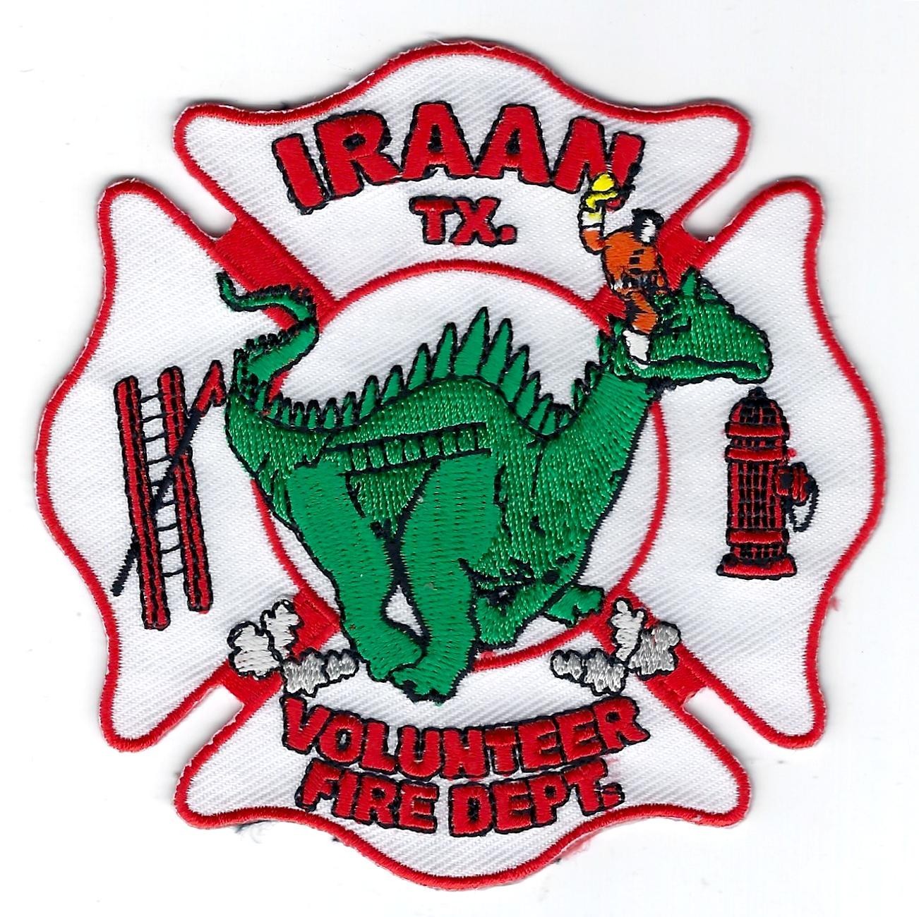 TEXAS - Iraan Vol. Fire Dept.  [ Maltese Style Shoulder Patch ]