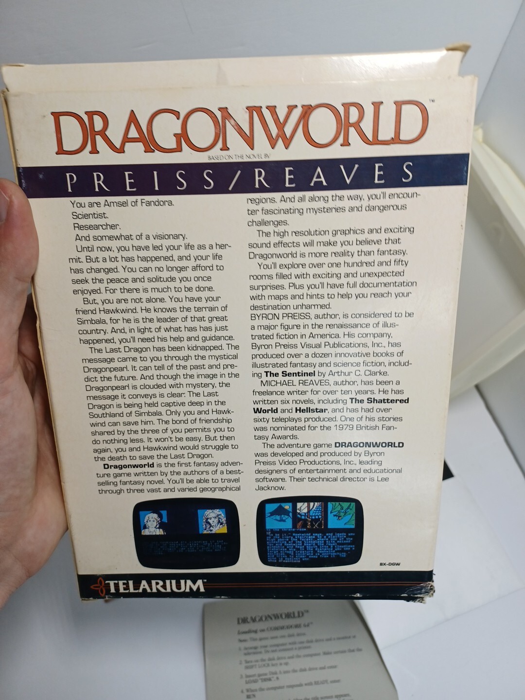 VTG 1984 DragonWorld C64 Commodore 64 Game Trillium WORKS