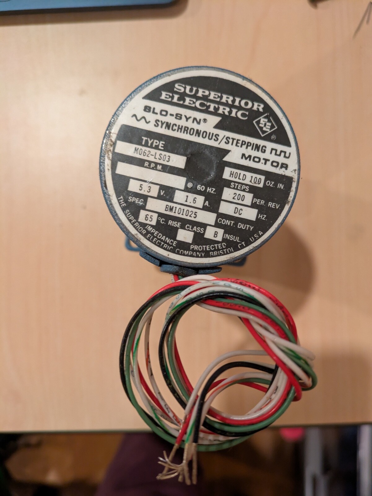 Superior Electric SLO-SYN Stepping Motor 5.3VDC 1.6A M062-LS03