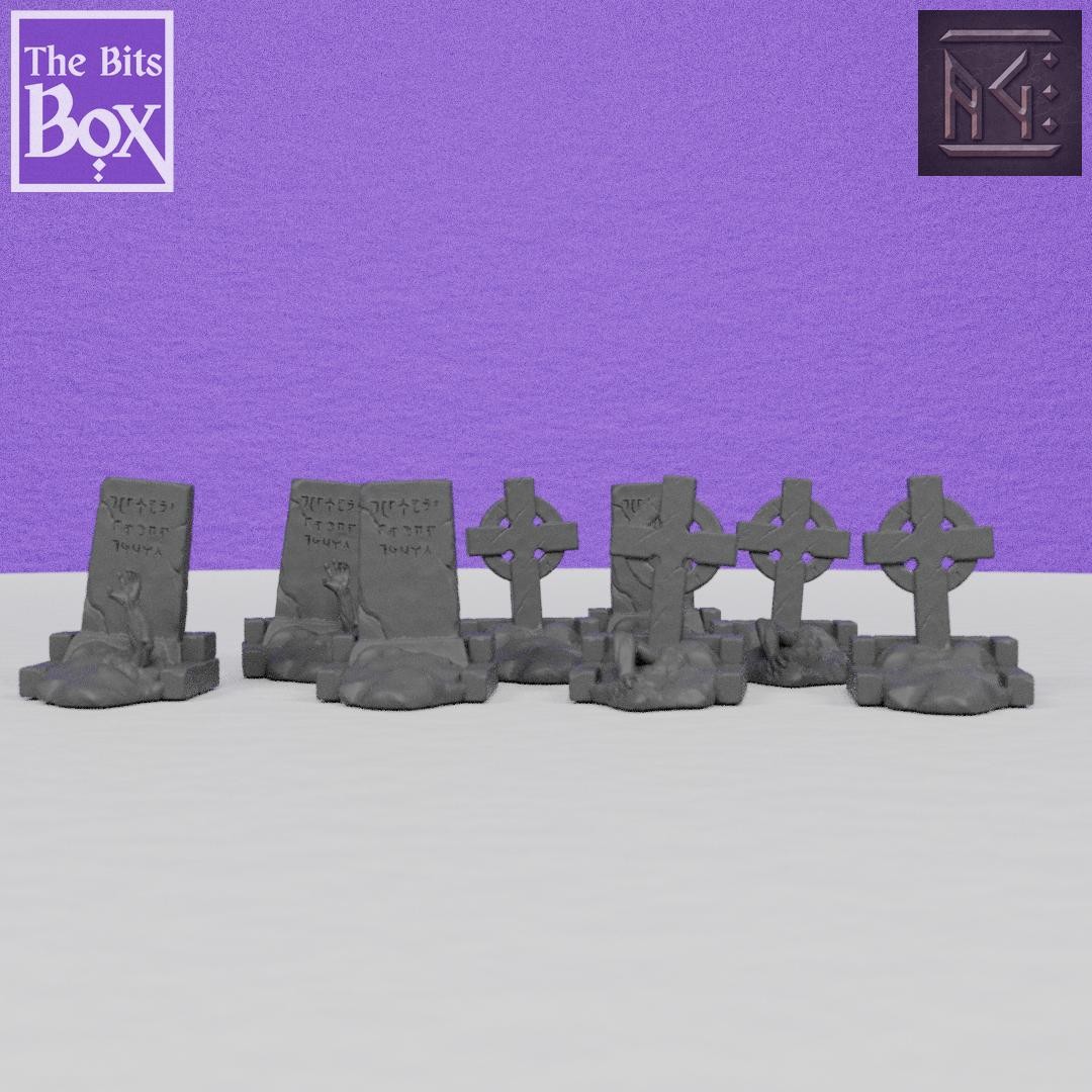 Scattered Tombstone Terrain | Artisan Guild Miniatures
