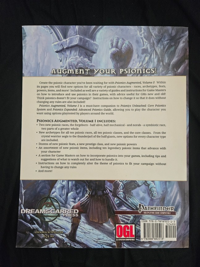 Pathfinder Dreamscarred Psionics Augmented - Volume #1