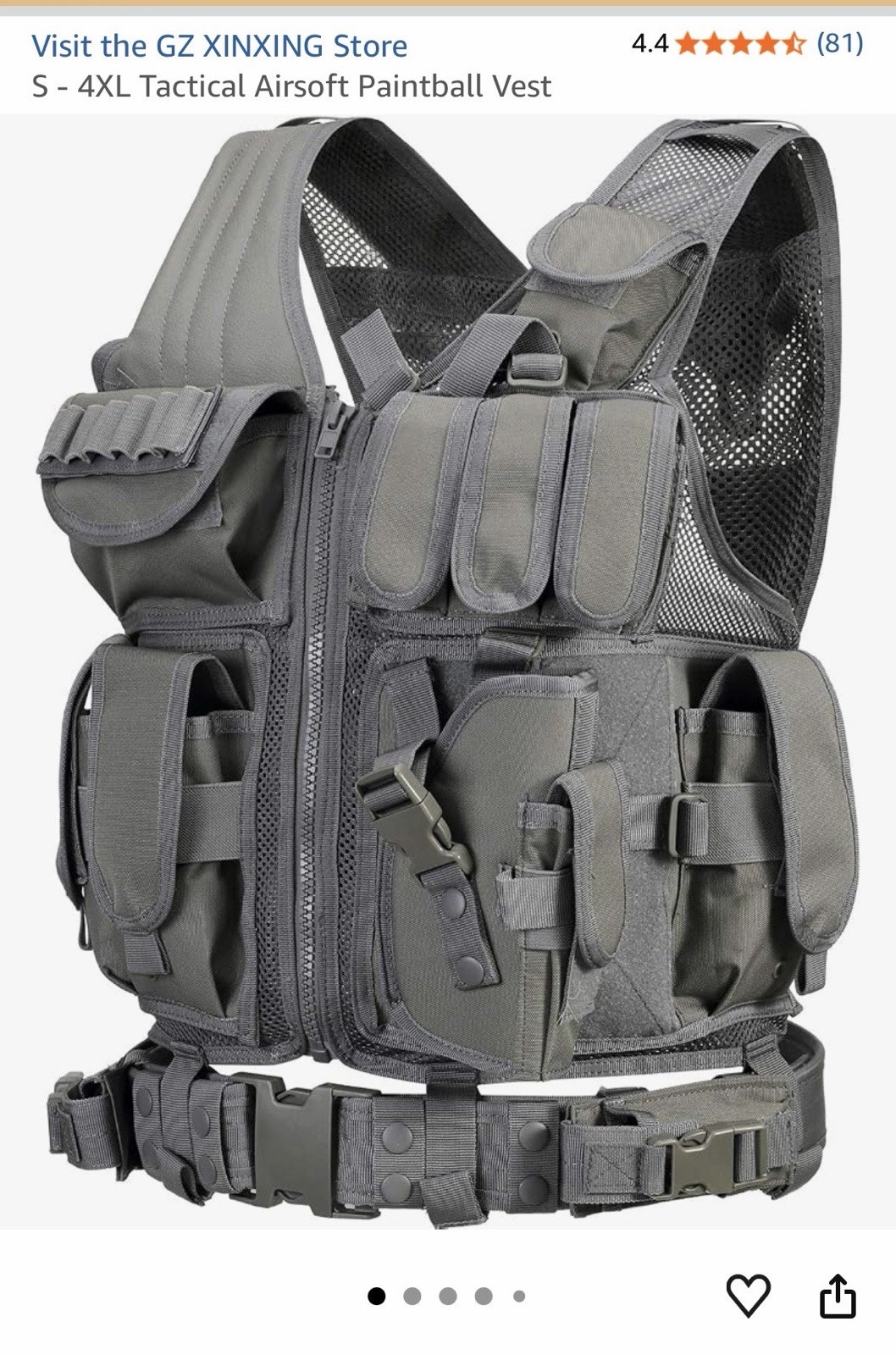 Tactical Chest Rig Gray