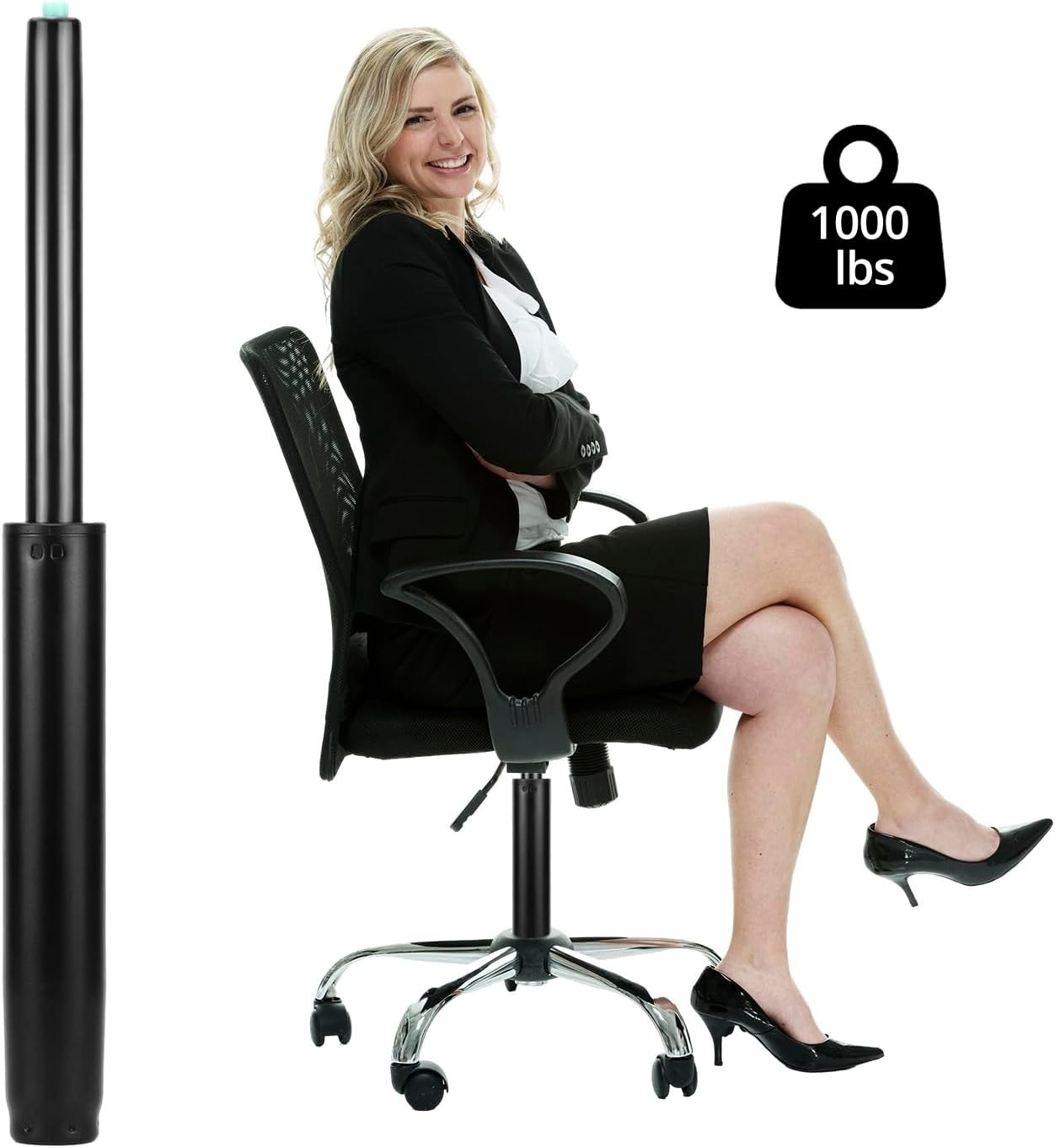 QWORK Extra Long Gas Lift Cylinder Replacement for Drafting Chairs & Bar Stools,