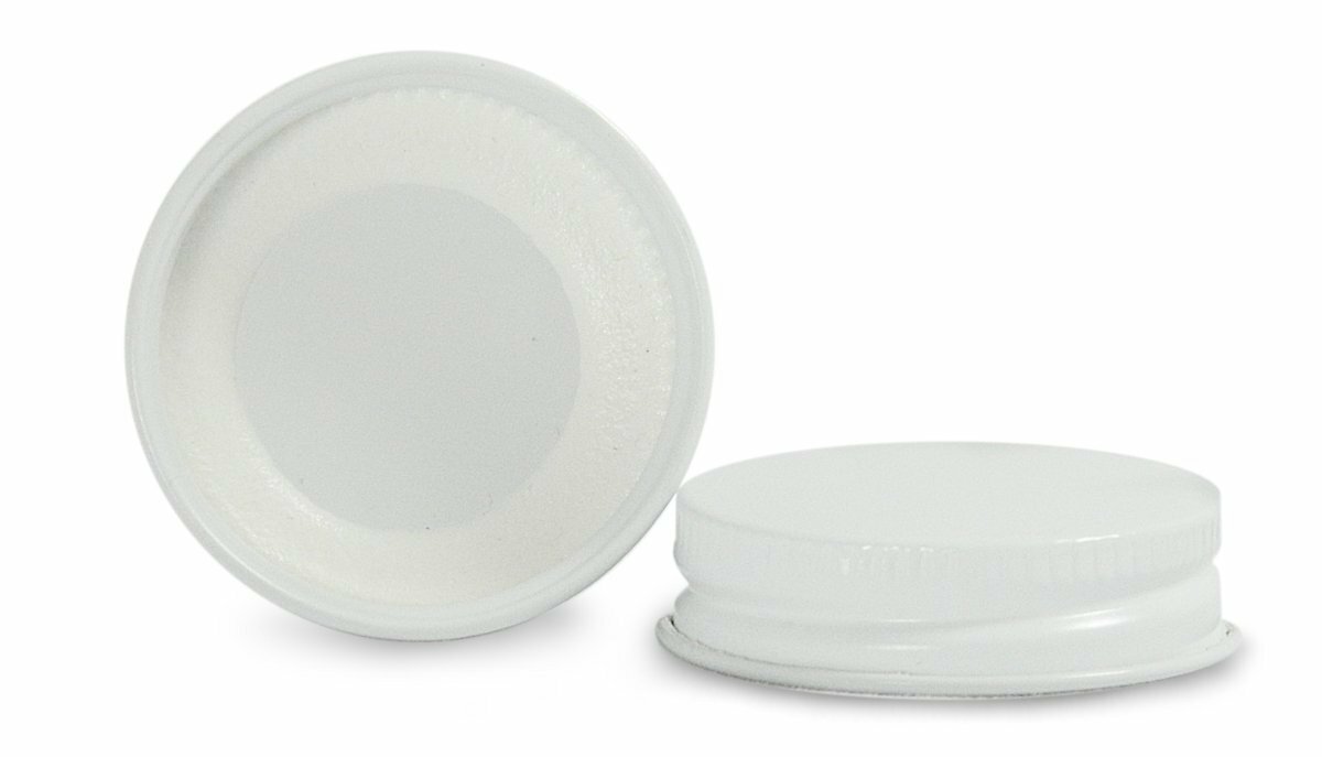 White Metal Growler Caps 38mm Fits Most 1/2 and 1 Gallon Jugs (50)