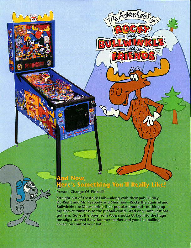 Rocky And Bullwinkle Pinball (Data East) - CPU/DISP ROM Upgrade vA1.30