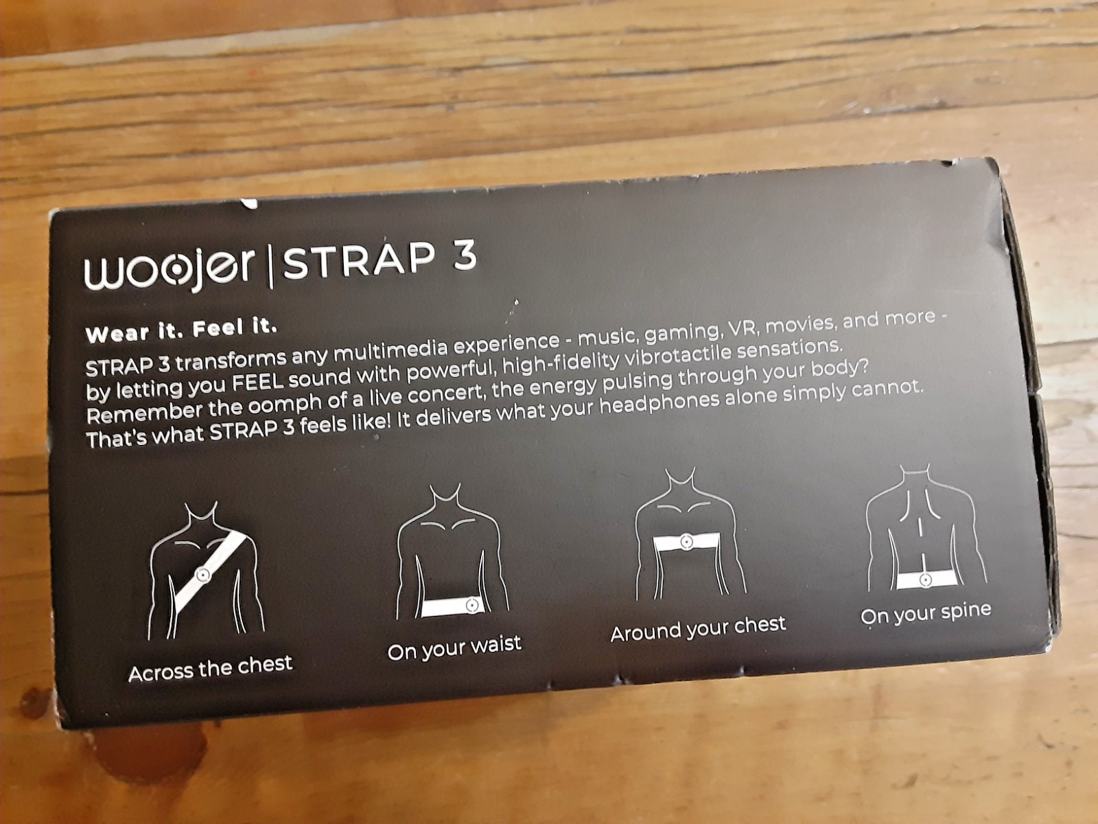 Woojer Strap 3 High-Fidelity Haptic Body Strap (Black)