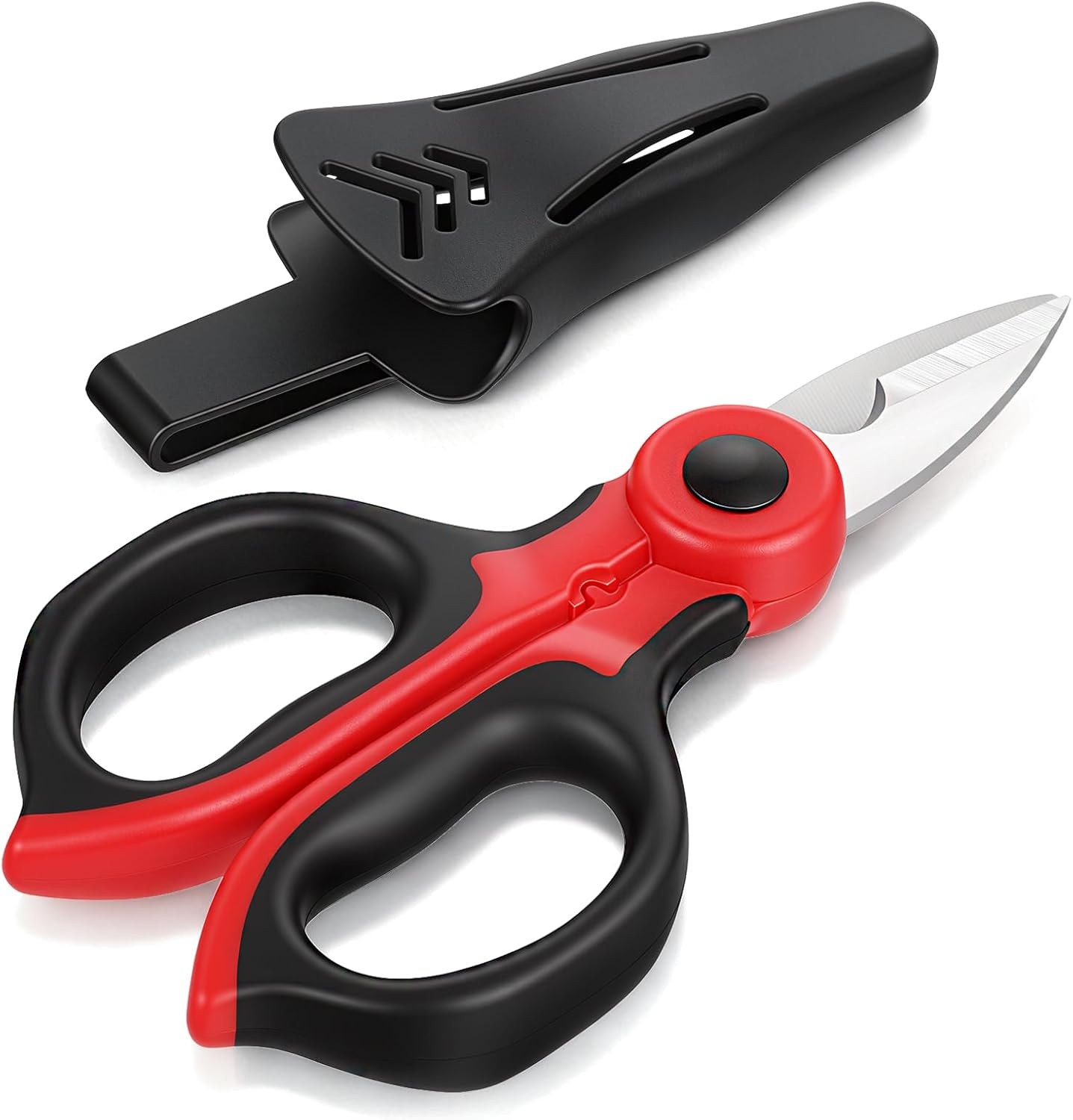Electrician Scissors, 6 Inch Stainless Steel Heavy Duty Shears Serrated Notch