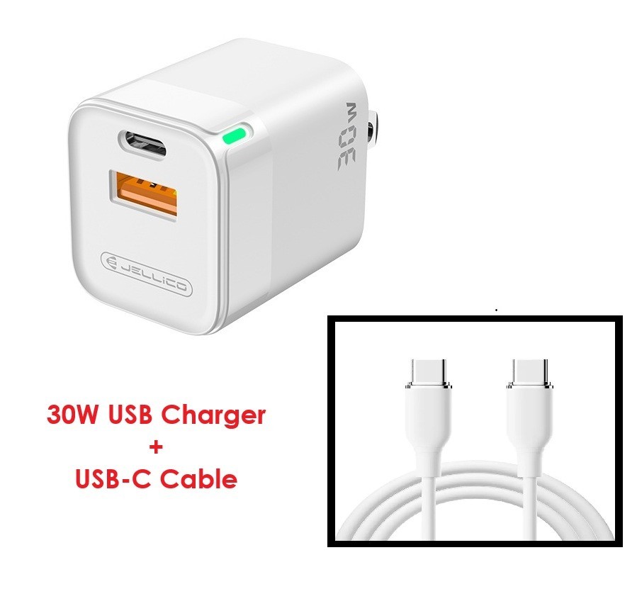 30W Fast USB-C PD Home Wall Charger for Alcatel Joy Tab 2