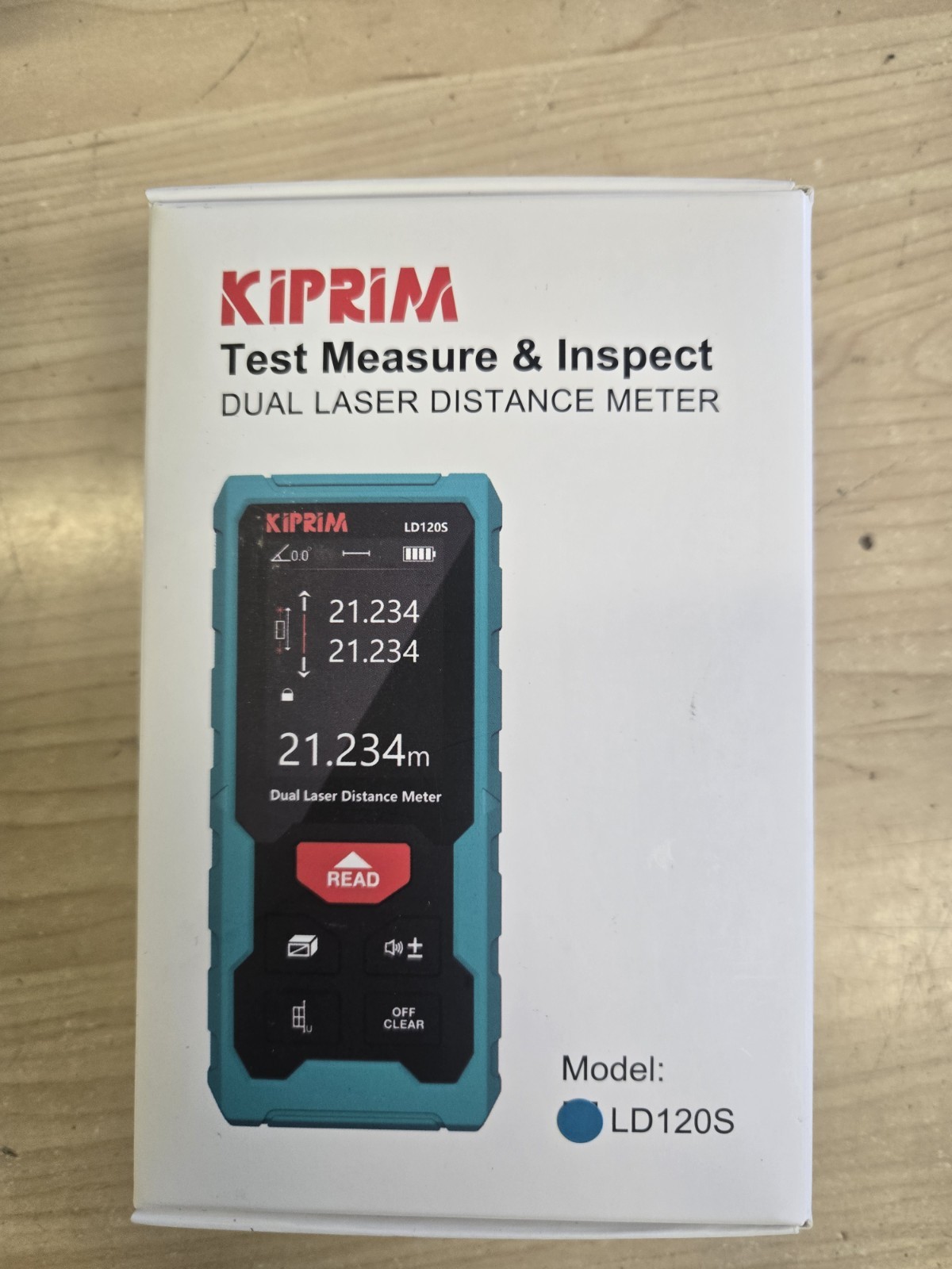 Kiprim 393ft Dual Laser Distance Measuring Tool LD120S, 120m Total Range, Electr