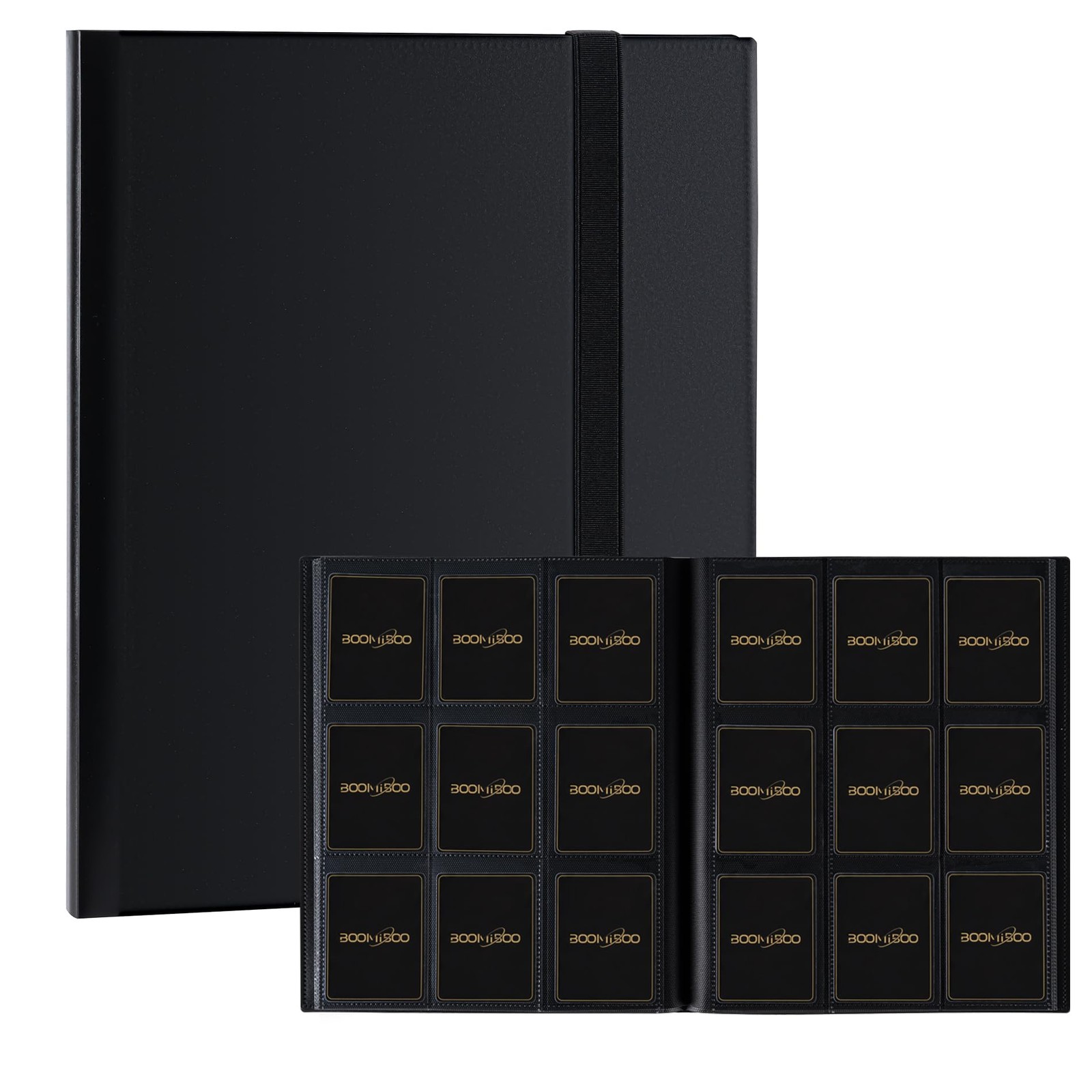 Card Binder 9 Pocket Storage 360 Card Binder Trading Card Binder (Black) New