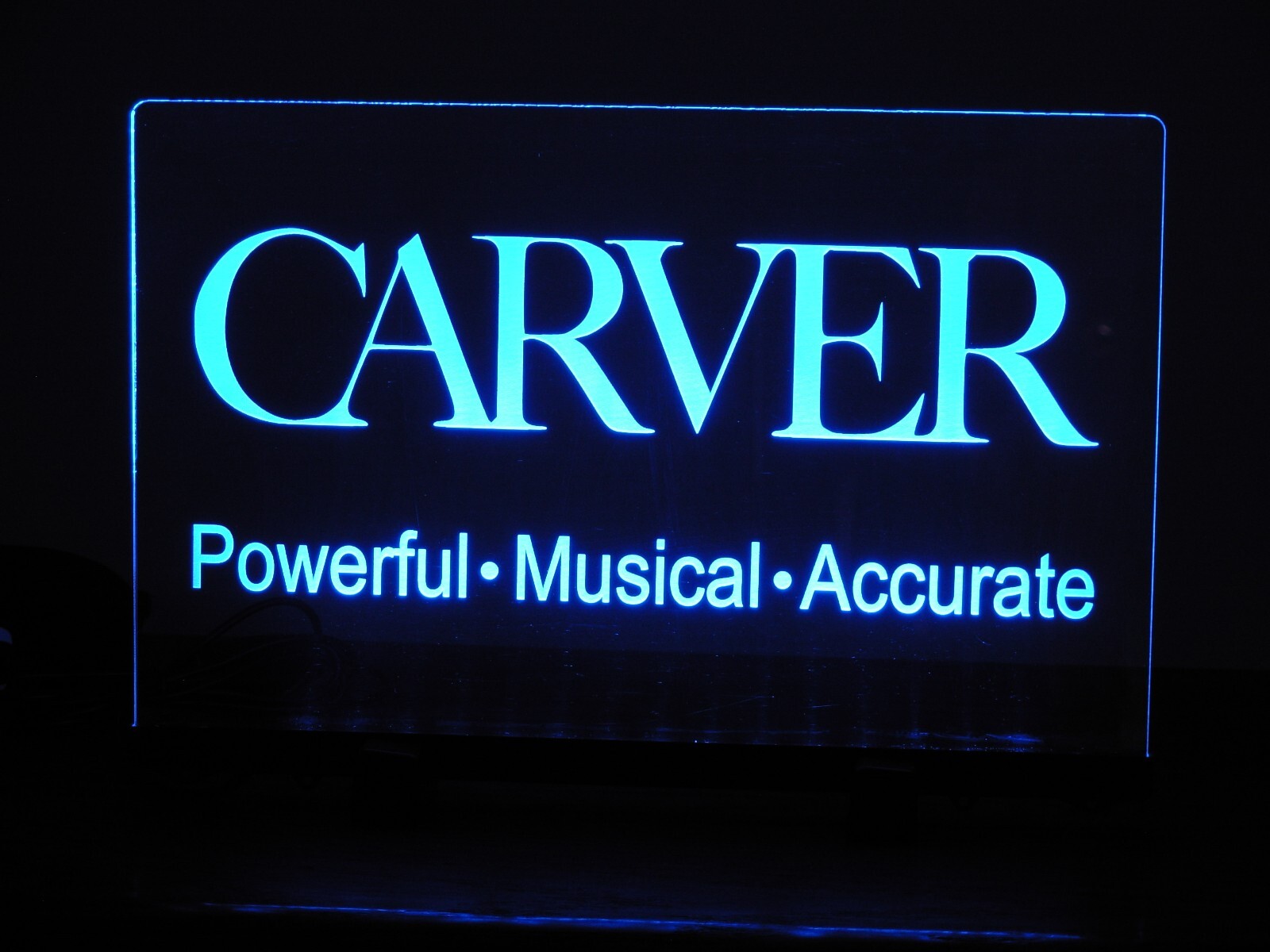 CARVER ETCHED ACRYLIC LED SIGN