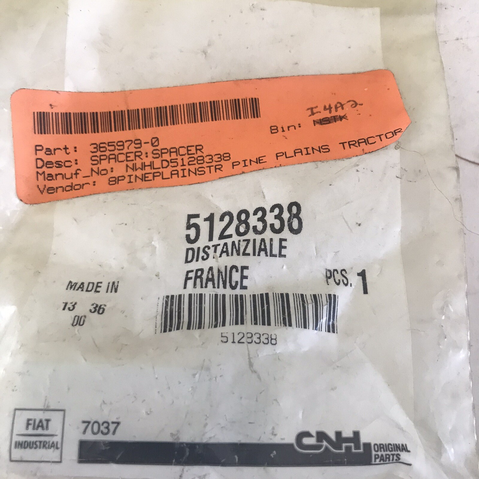 CNH 5128338 Hydraulic connector Case New Holland