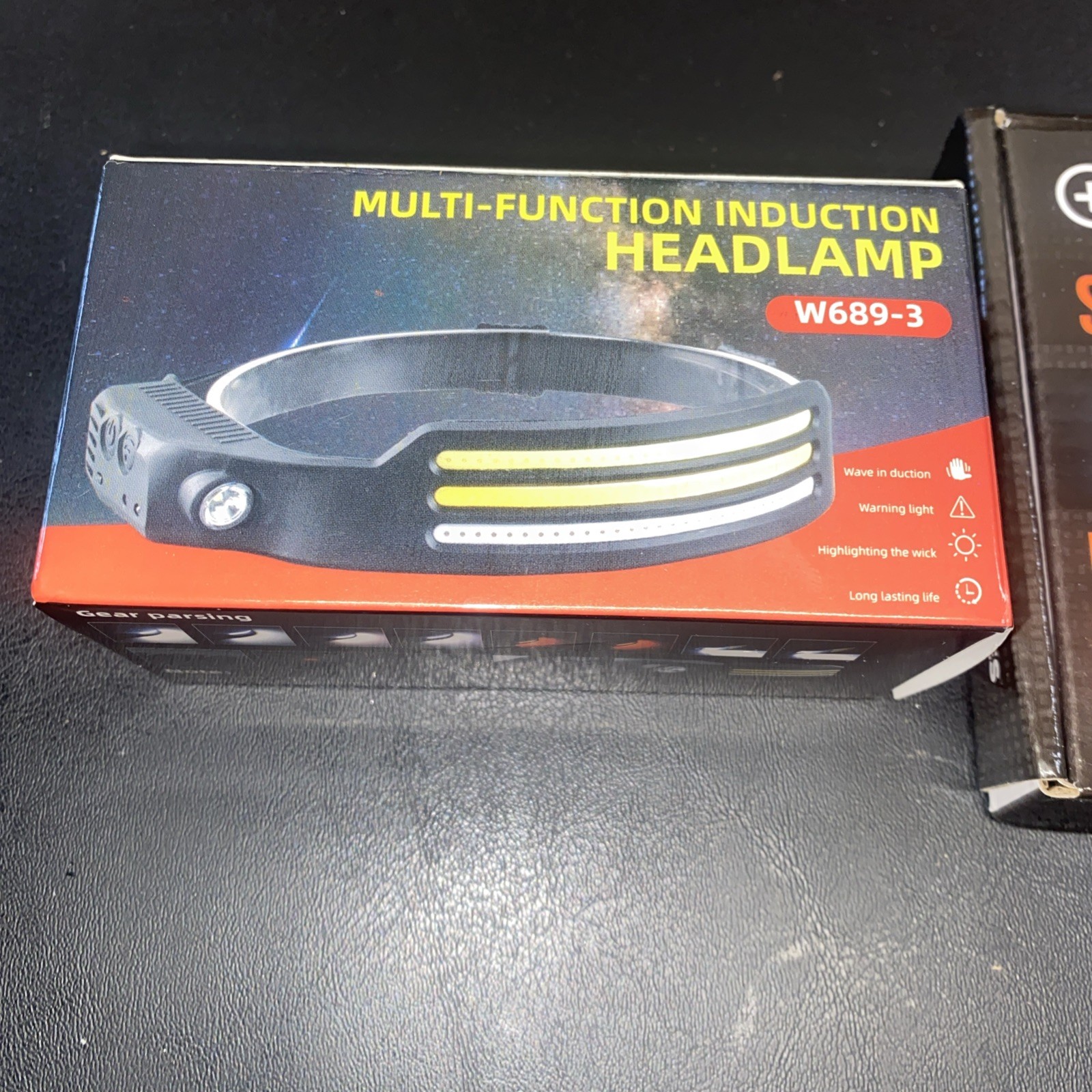 Multi Function Induction Headlamp W689-3 LED, Supergloves LED light-New In Box