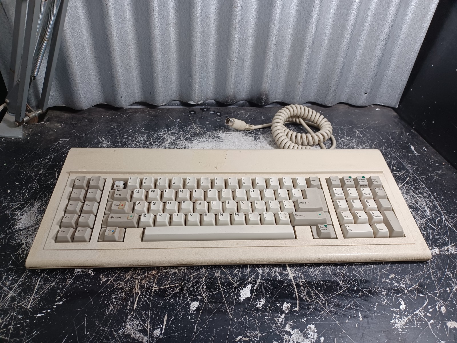 Vintage IBM Mechanical Model F 83 Key Keyboard - Miss ESC Key - Untested