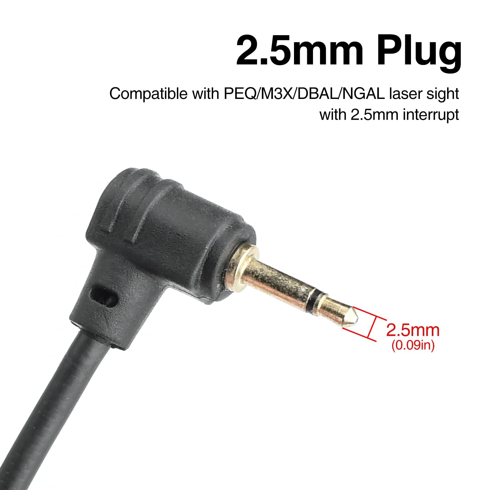 NECARL Remote Pressure Switch, 2.5mm Plug Switch Tactical Weapon