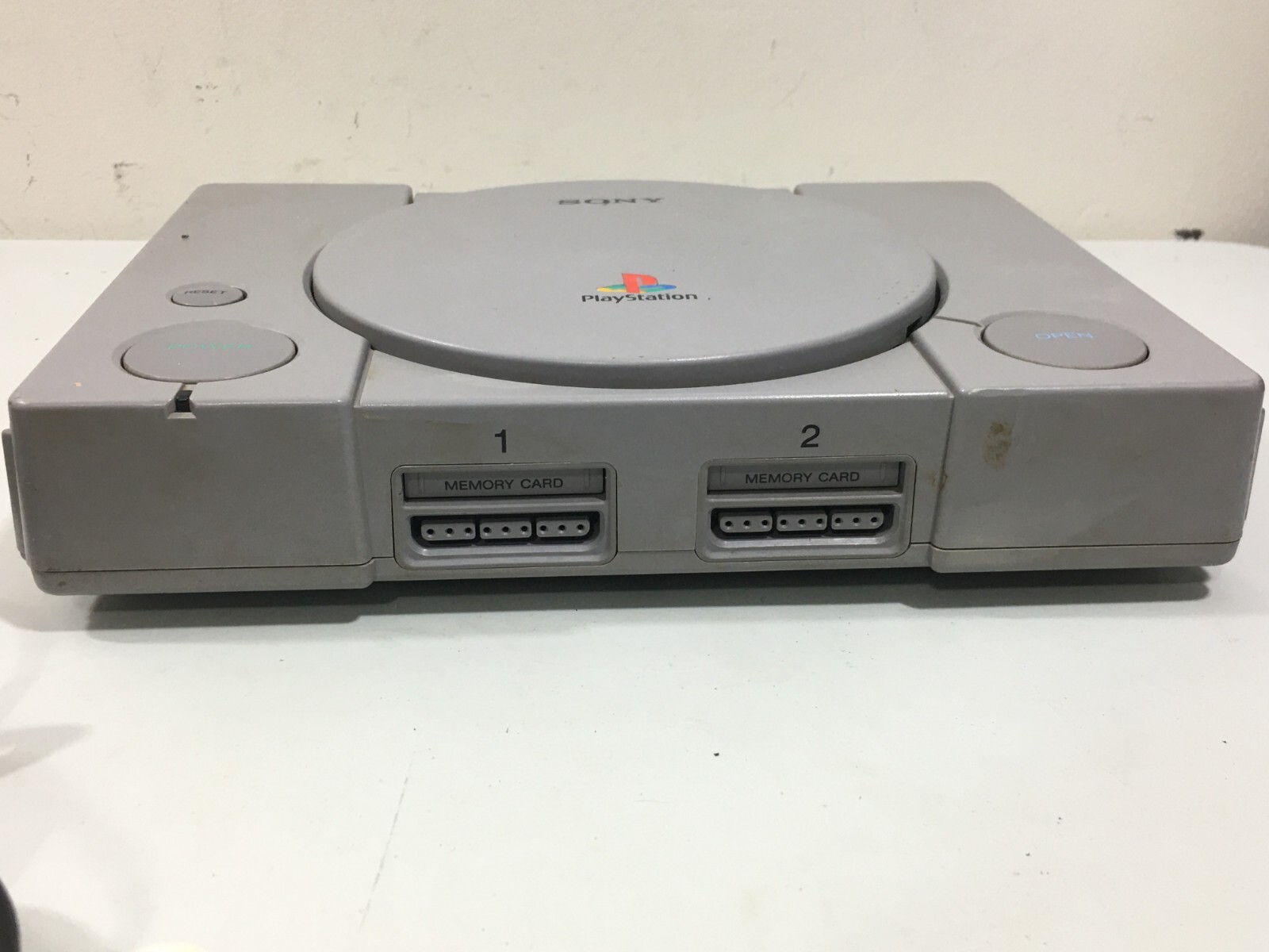 Sony Playstation 1 (PS1) System SCPH-7501 Gray Console 2 Controllers Works