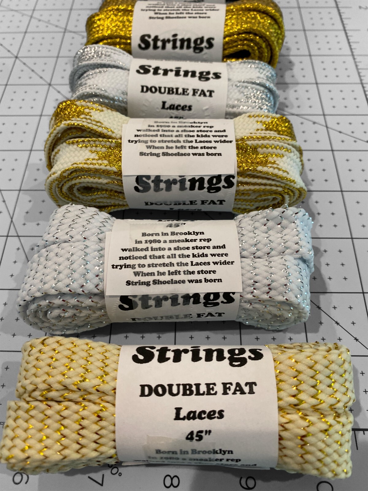 Metallic Shoelaces 3/4" Wide 45" Long - Strings Shoelaces Fast Shipping from US