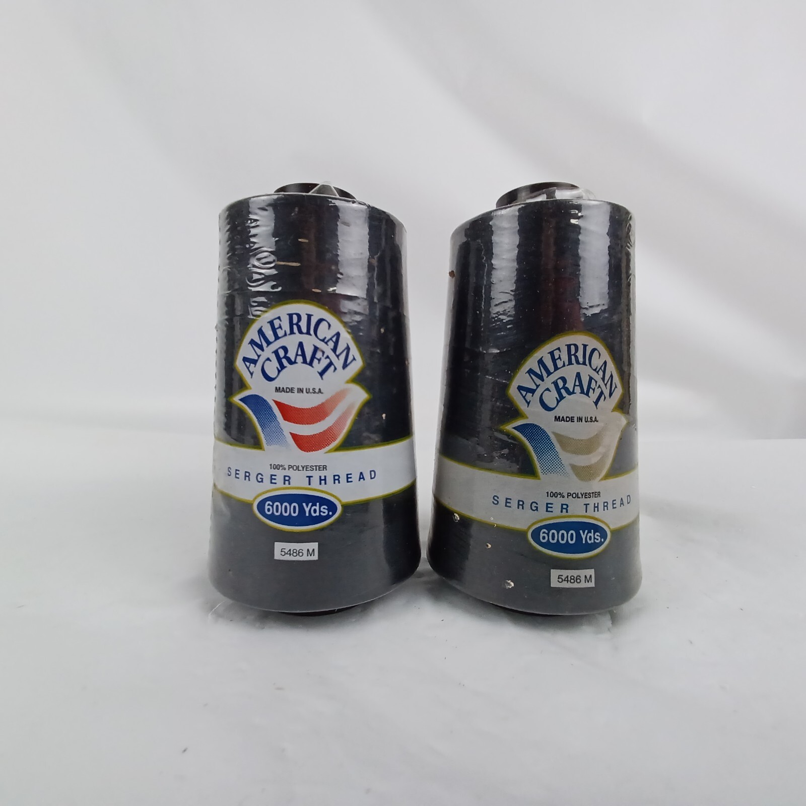 2 American Craft Serger Threads 6000 Yds Color Black New