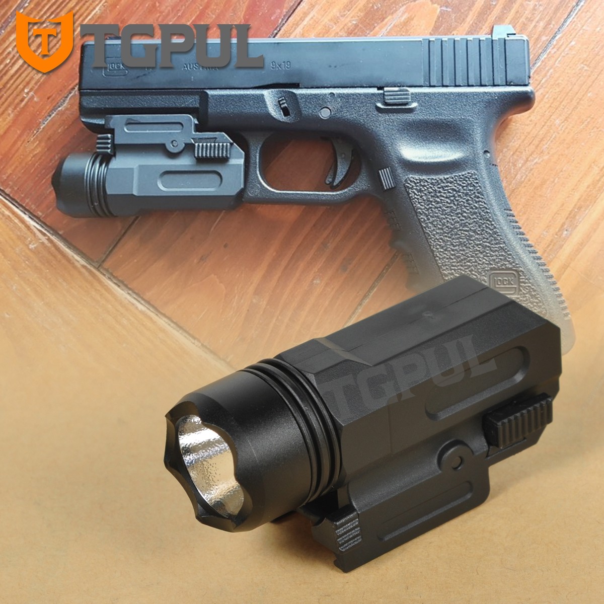 Handgun Flashlight LED Light Airsoft Mini Pistol Light QD for Glock 17 19 18C 24