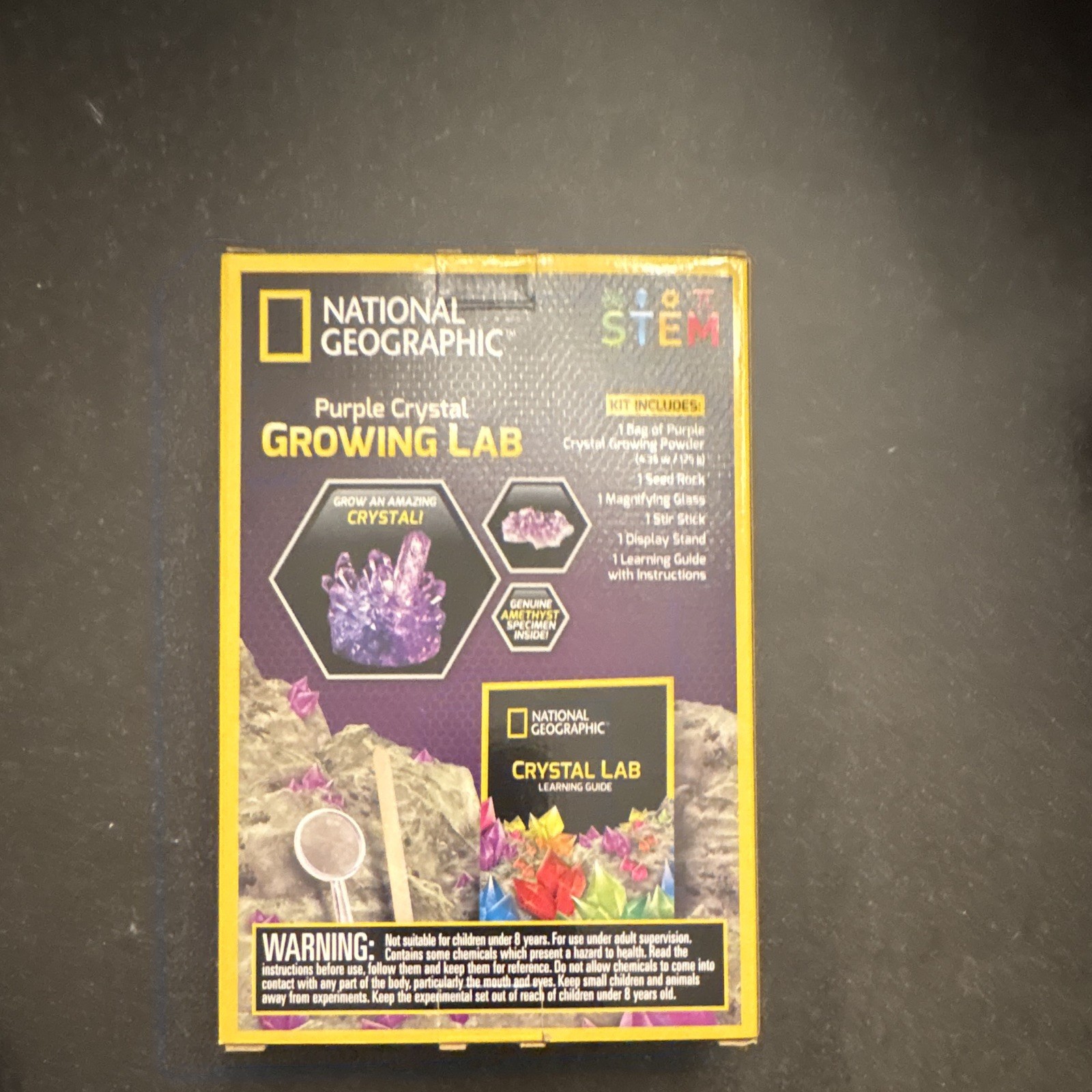 National Geographic Purple Crystal Growing Lab STEM Kit Ages 8+