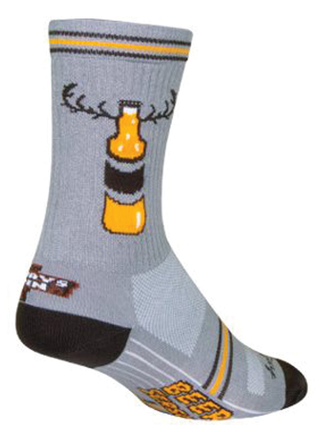 SockGuy Beer Season 6" Crew Socks Size L/XL Black