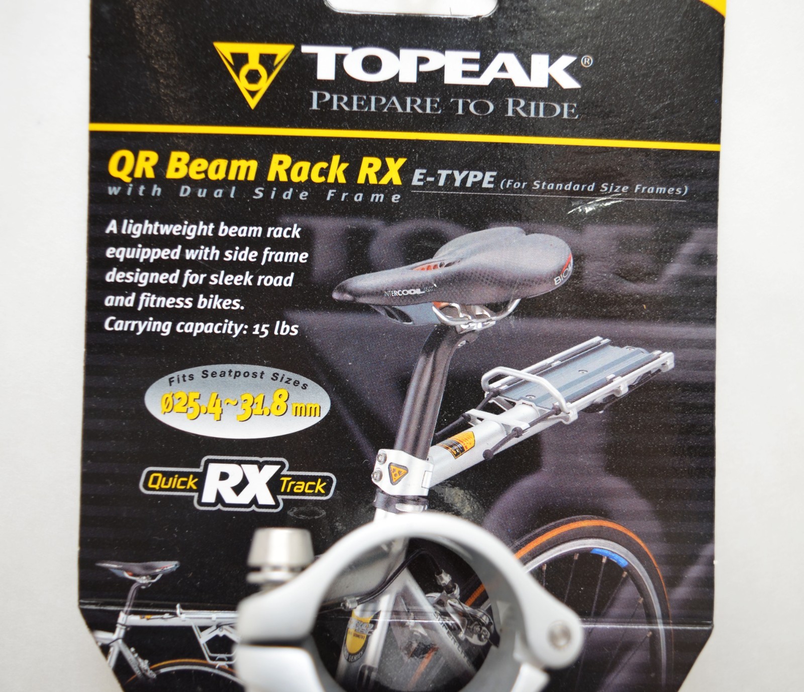 Topeak QR Beam RX Bicycle Seat Post Mount Rack With Panier Side Frames (E Type)