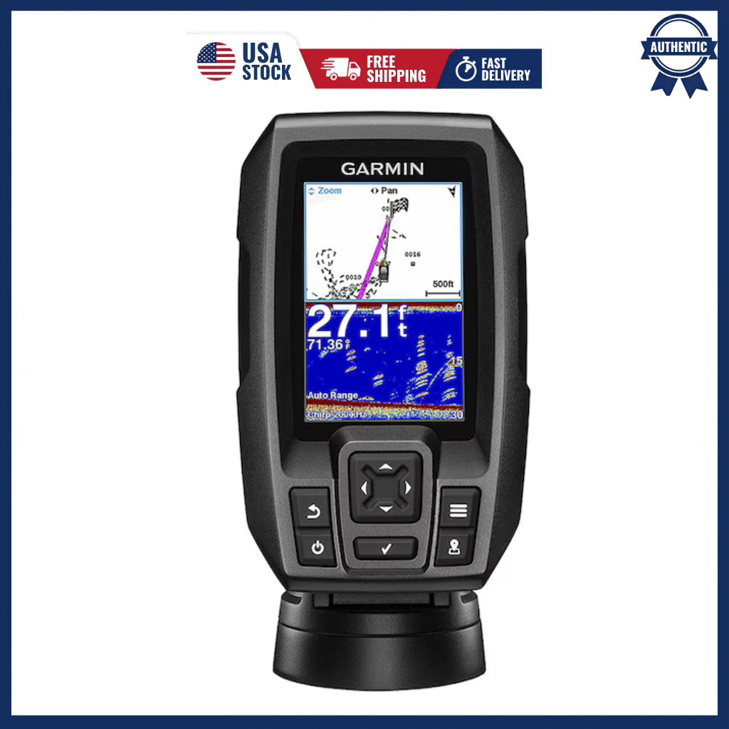 Garmin STRIKER 4 FishFinder 77/200kHz 4-Pin Transducer GPS 010-01550-00