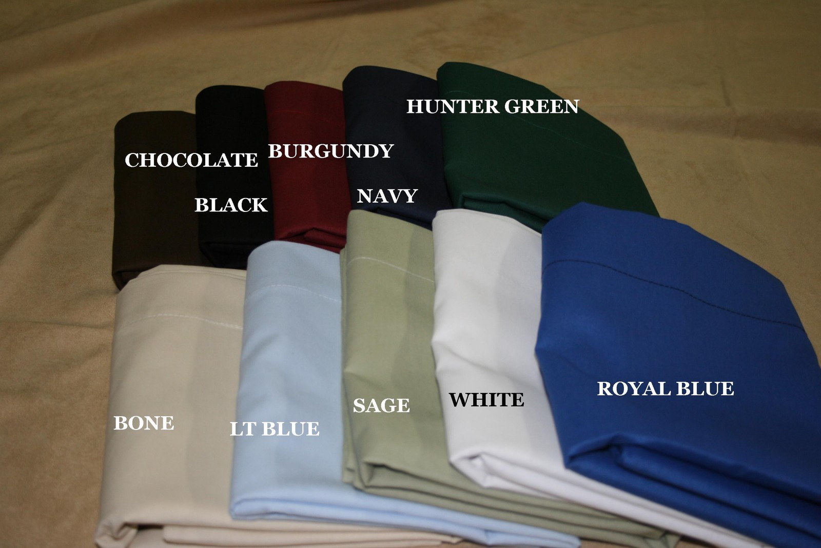 50/50 Poly Cotton Percale Conventional Sheet set - Full, XL Full, XXL Full sizes