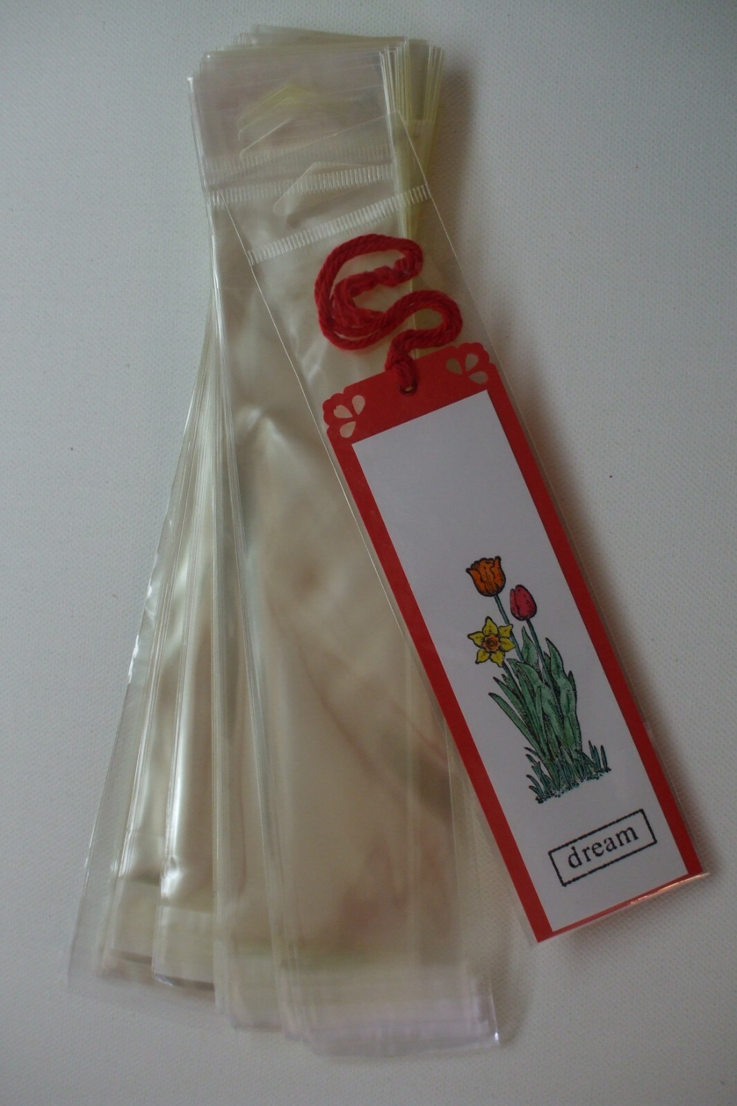 100 Clear Cello Bag Envelopes 2" x 8" for Bookmarks Candy Canes Treats AF12HB
