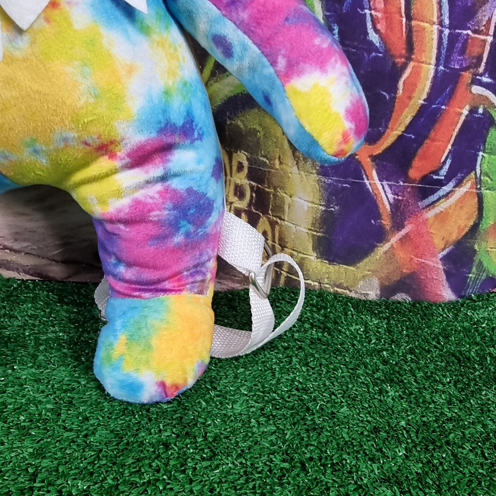 Grateful Dead Bear Tie Dye Backpack 16” Tall, Adjustable Straps New (B7)