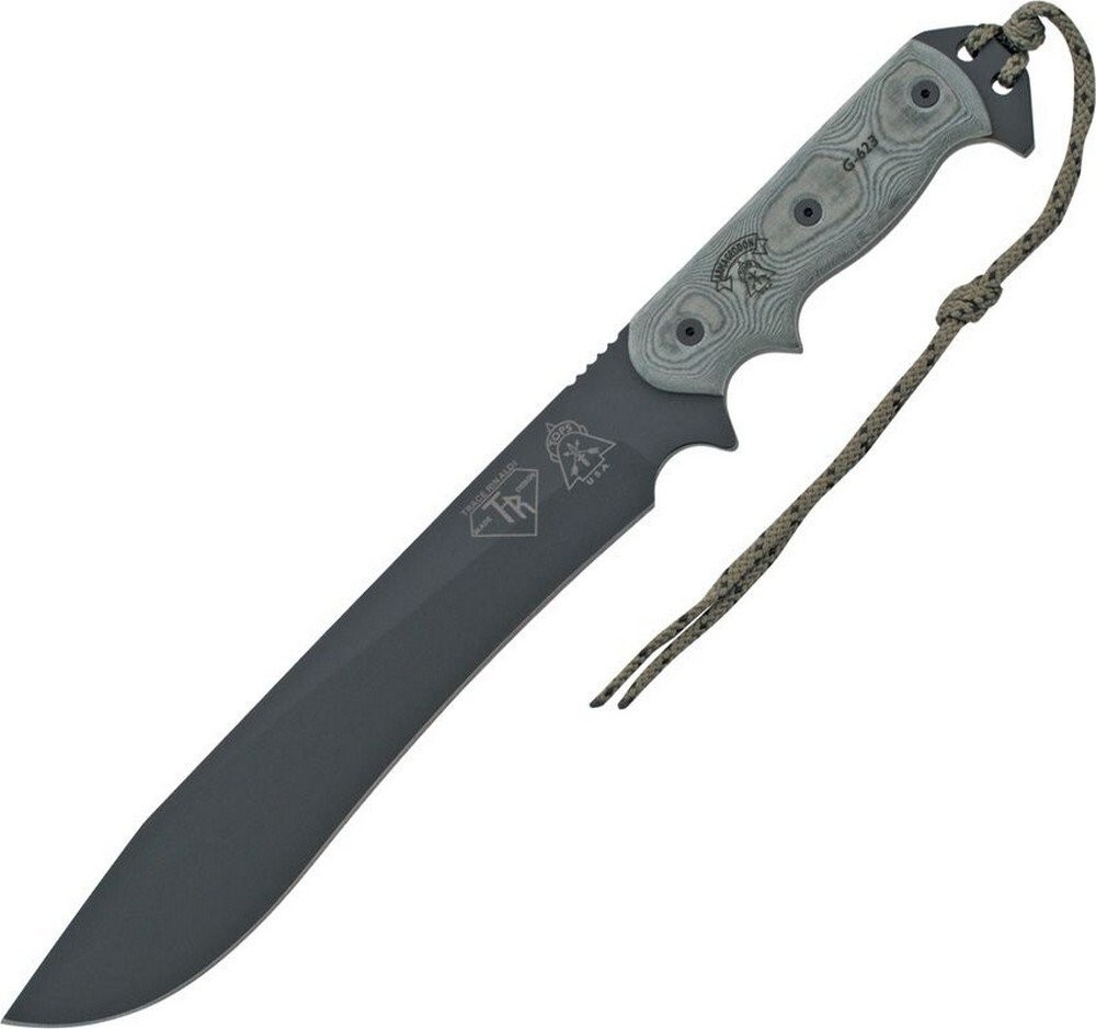 TOPS Armageddon Fixed Knife 1095 High Steel Blade Black Micarta Handle A-TRD-01
