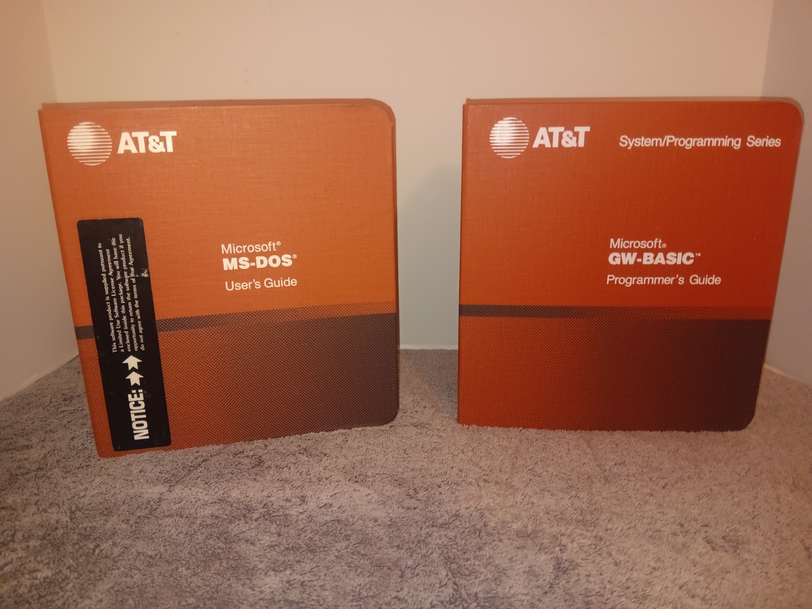 Vintage AT&T Personal Computer 6300 Binders Only 80s Retro Tech Basic DOS