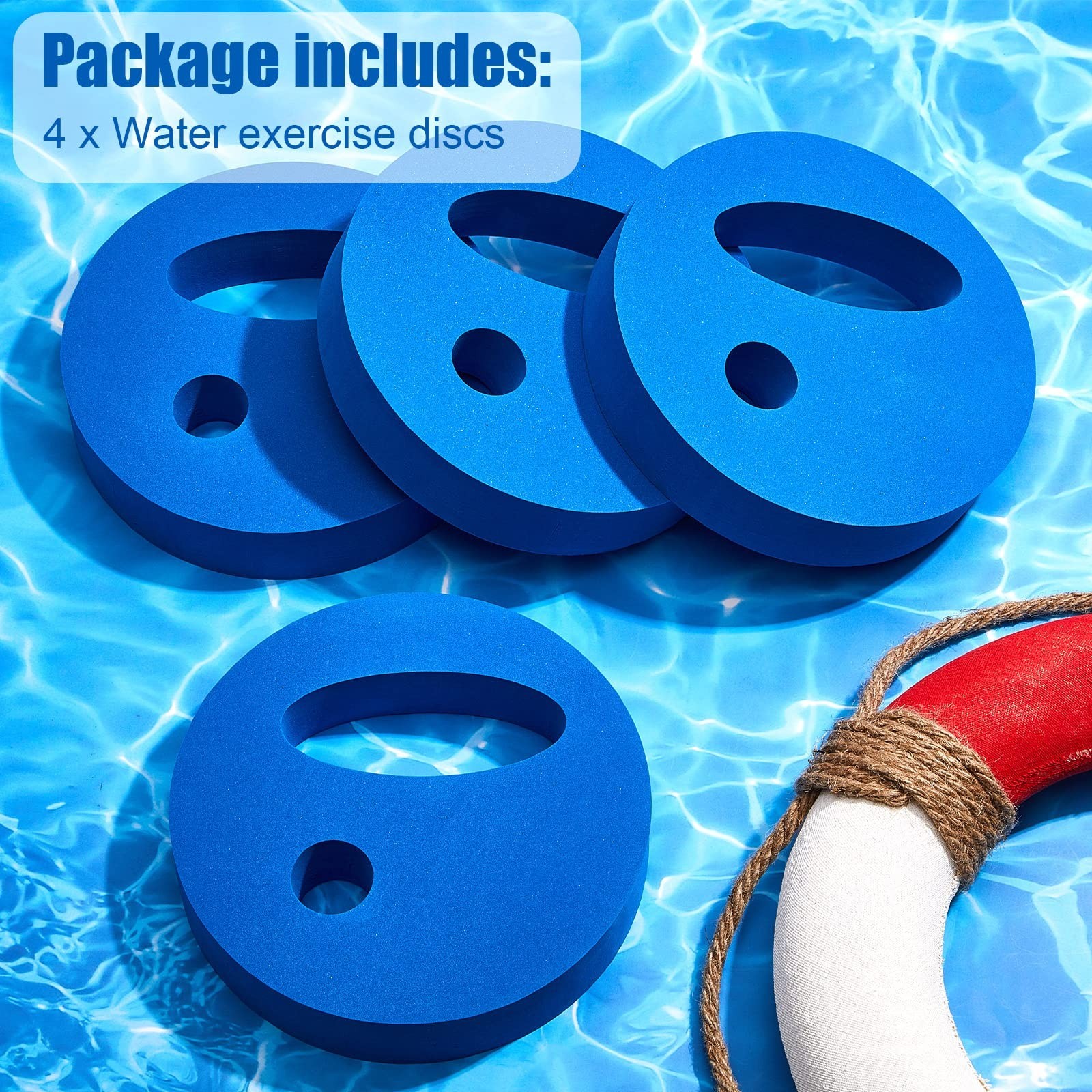 Water Exercise Discs Weights for Pool Exercise Set EVA Foam Water Aerobic Equ...