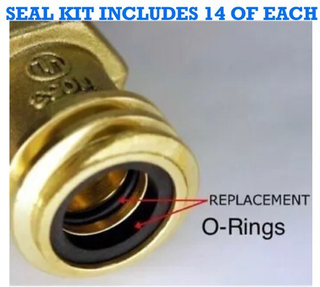 14 SEAL KIT FEMALE COUPLER PROPANE TANK FORKLIFT BUFFER REGO 7141M GASKET O-Ring