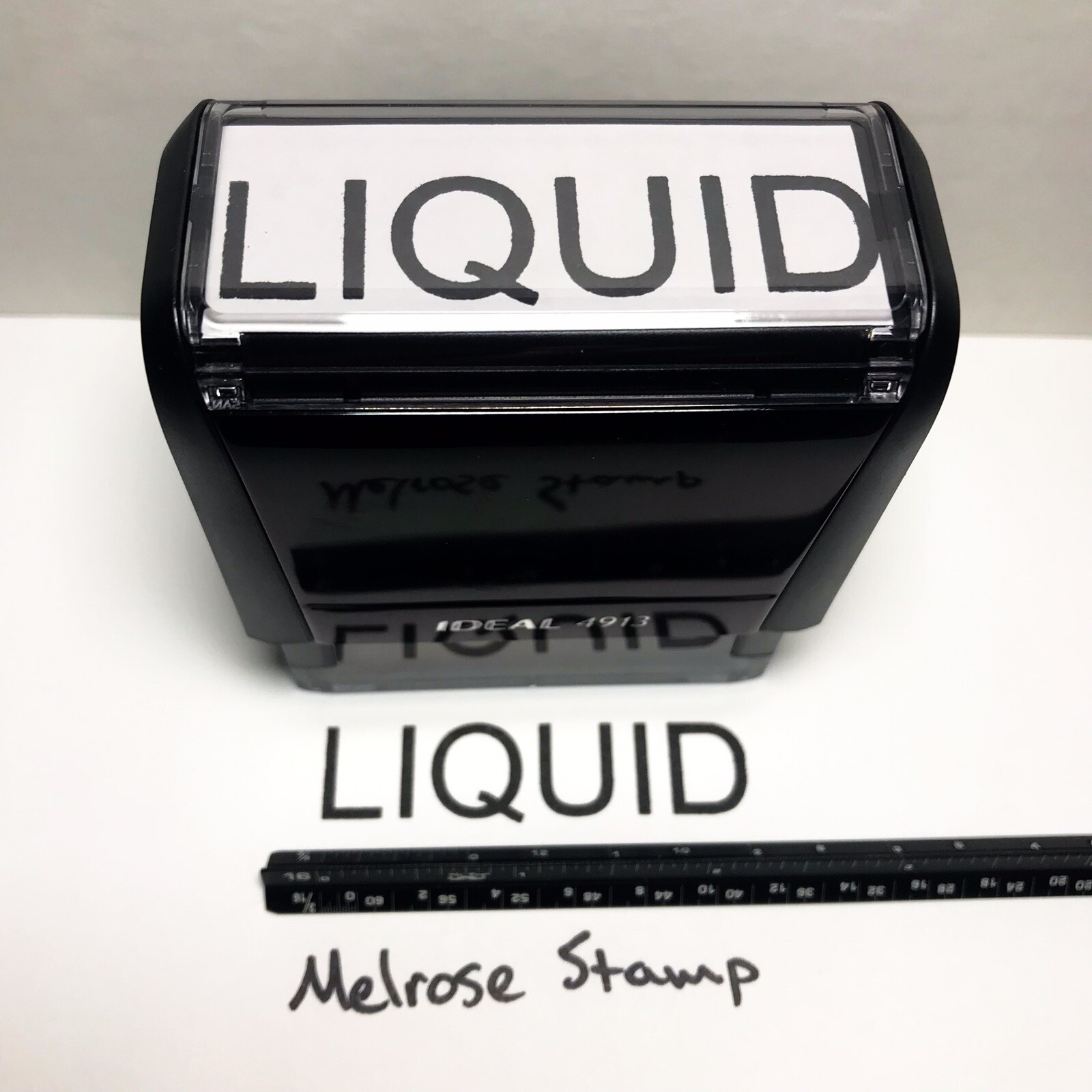 Liquid Rubber Stamp Black Ink Self Inking Ideal 4913