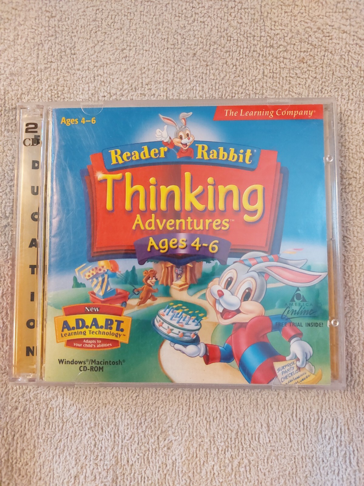 Vintage READER RABBIT'S Personalized 1st Grade (PC CD-Rom, 1999) 2-DISC SET....