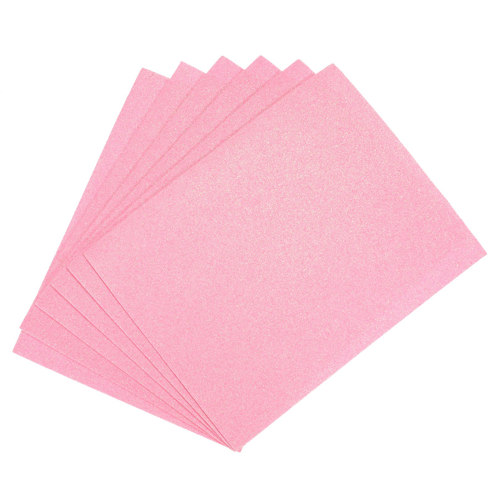 10Pcs EVA Foam Sheets Glitter Light Pink 10.8 x 8.5 Inch 2mm Thick Crafts Foam