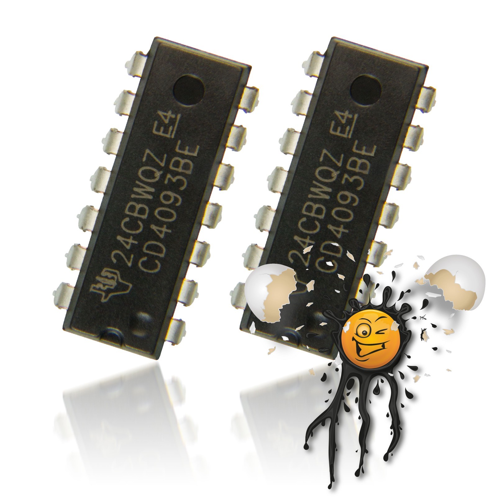 2 x CD4093 CD4093BE 2 Stage NAND Logic Gate Schmitt Trigger 2-input gates IC