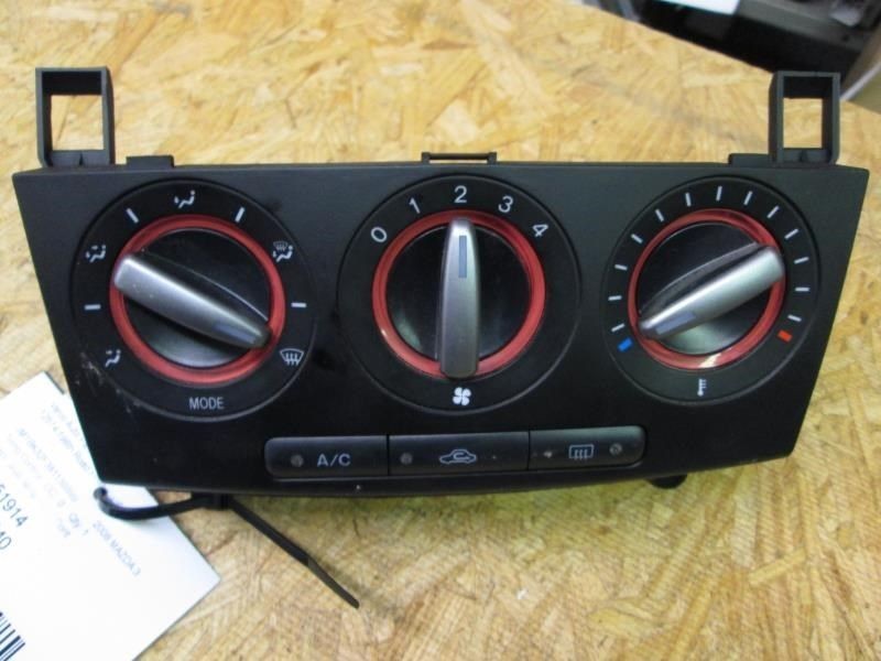 2007-2008 Mazda 3 A/C Heater Climate Temperature Manual Control Black Panel OEM