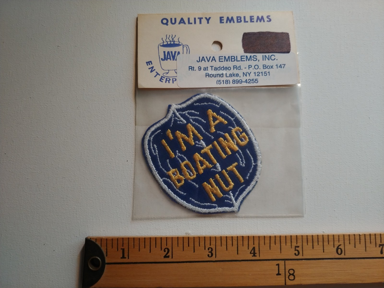 1 RARE 70S JOKE FUNNY SAILORS I'M A BOATING NUT MARINE NAVY  PATCH CREST
