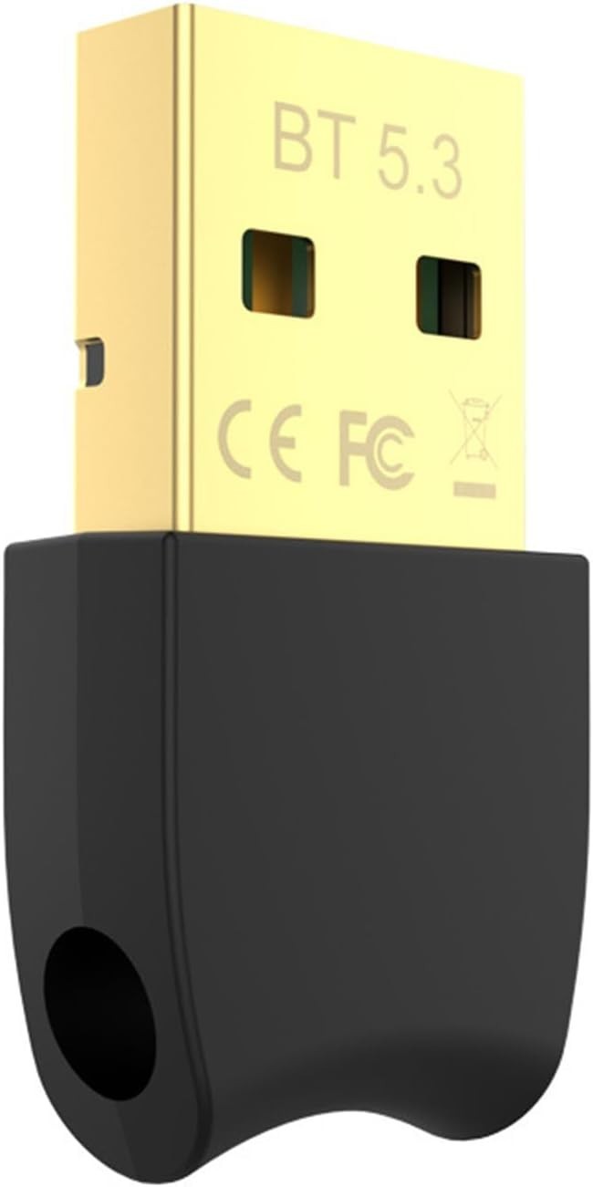 Bluetooth 5.3 USB Adapter for Desktop PC, Plug & Play Mini Dongle Receiver & ...